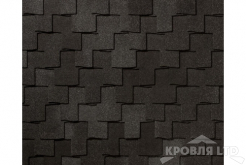 Гибкая черепица Roofshield  серия Premium Фьюжн Черный Янтарь