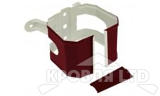 Кронштейн трубы на дерево прямоугольный Vortex 127мм RAL 3005 красное вино