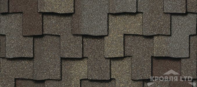 Гибкая черепица Certain Teed коллекция Presidential Shake цвет Weathered Wood