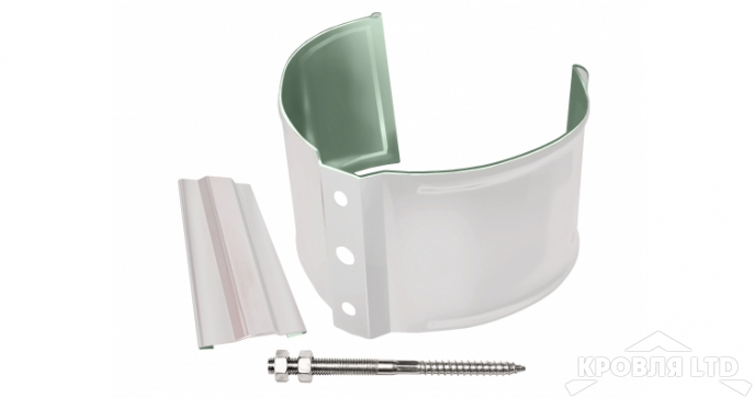 Кронштейн трубы на кирпич Оптима 90мм RAL 9003 белый