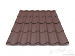 Металлочерепица Супермонтеррей RAL 8017 шоколад, Стальной бархат, толщина 0,5