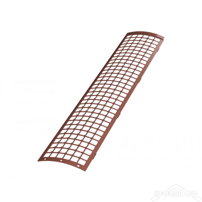 ТН ПВХ D125/82 ММ РЕШЕТКА ЖЕЛОБА ЗАЩИТНАЯ 0,6М КРАСНЫЙ Rall 8004