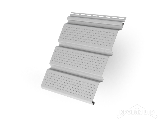 Софит Т4 тройной пластиковый полная перфорация GL  цвет белый, 3,0 м
