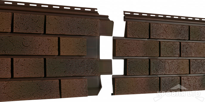 Фасадная панель Ю-ПЛАСТ Стоун Хаус S-Lock Клинкер Нордик Глина