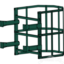 Пожарная лестница Универсальная Rofsystems П1-2, Дуга экрана 800 мм Полиэстер RAL 6005 зеленый мох, 1,05 м