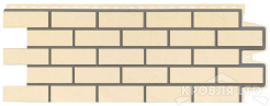 Фасадная панель Grand Line "Состаренный кирпич" Design бежевый со швом RAL 7006