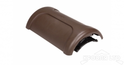 Коньковый элемент Vilpe PELTI - KTV/HARJA цвет коричневый для металлических кровель