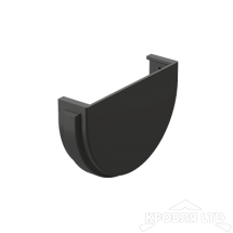 Заглушка желоба для водостока Деке Премиум 120мм RAL 7024 графит