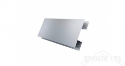 Планка H-профиль, Полиэстер RAL 9006 бело-алюминиевый, толщина 0,45