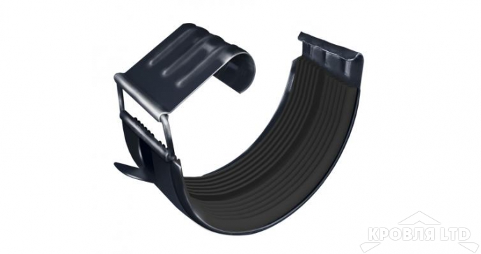 Соединитель желоба Грендлайн 125 мм RAL 7024 мокрый асфальт