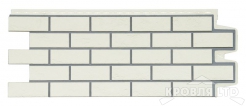 Фасадная панель Grand Line "Состаренный кирпич" Design Молочный со швом 7006