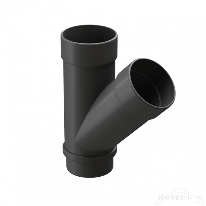 Тройник для водостока 45 град Деке Люкс RAL 7024 графит