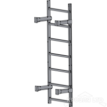 Пожарная лестница Универсальная Rofsystems П1-1, Ступень 800 мм Полиэстер RAL Цвет RAL 7004 Серый, 2,45 м