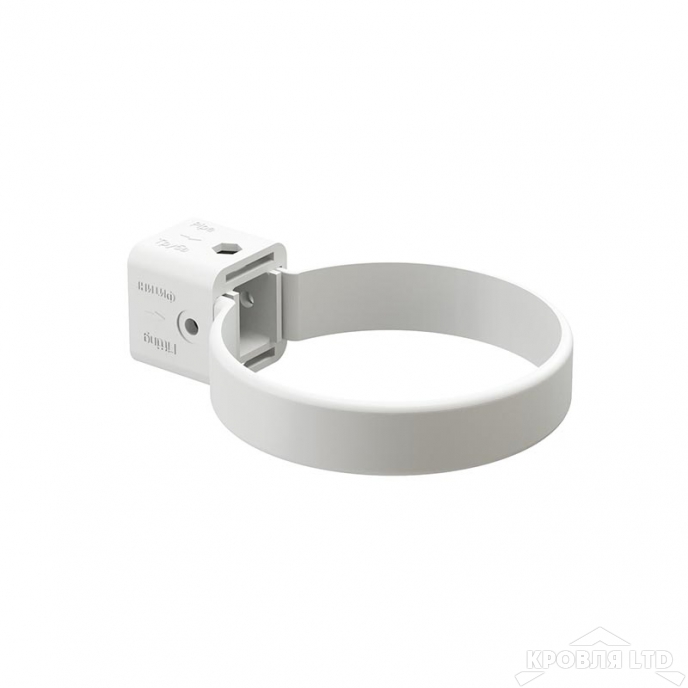 Хомут универсальный для водостока Деке Премиум RAL 9003 пломбир