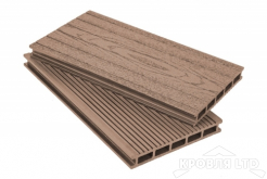 Террасная доска GRAND LINE серия Вельвет и теснение цвет Какао 22×160x4000
