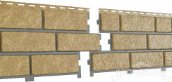 Фасадная панель Ю-ПЛАСТ  "Кирпич" Песочный с декорированным швом