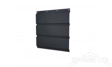 Софит тройной металлический без перфорации, Полиэстер RAL 7024 мокрый асфальт, толщина 0,45