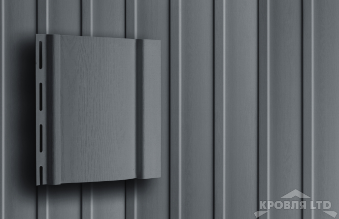 Вертикальный сайдинг GL двухслойный графит 3,0 м