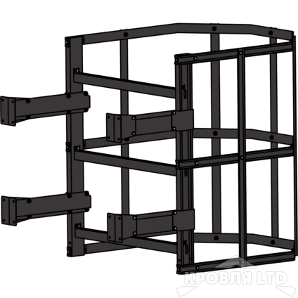 Пожарная лестница Универсальная Rofsystems П1-2, Дуга экрана 800 мм Полиэстер RAL Цвет RAL  8019 
темный шоколад, 1,05 м