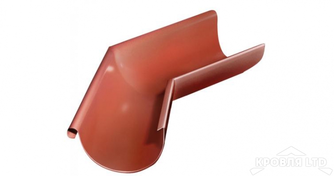 Угол желоба внешний 135 гр Грендлайн 125 мм RAL 8004 терракота