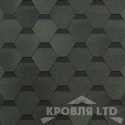 Гибкая черепица Шинглас серия Классик коллекция Оптима цвет Зеленый