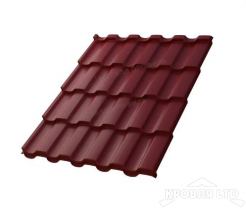Металлочерепица Монтекристо- S , RAL 3005 Красное вино, толщина 0,5