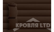 Сайдинг виниловый  GL Tundra Блок хаус  двухслойный темный дуб 3,0 м