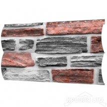 Сайдинг металлический "Венец" Кирпич Зольный, толщина 0,45