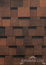 Гибкая ламинированная черепица Дёке серия LUX  Коллекция DRAGON цвет Кофе