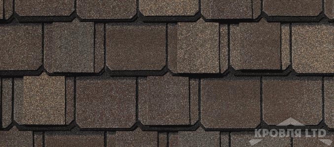 Гибкая черепица Certain Teed коллекция Grand Manor Shangle цвет Tudor Brown