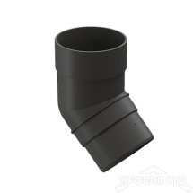 Колено трубы для водостока 45 град Деке Премиум RAL 7024 графит