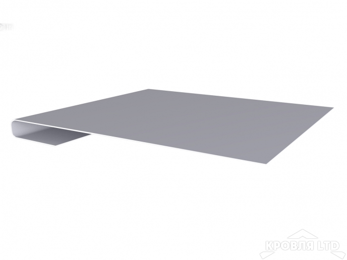 Планка завершающая простая, Полиэстер RAL 7004 сигнальный серый, толщина 0,45