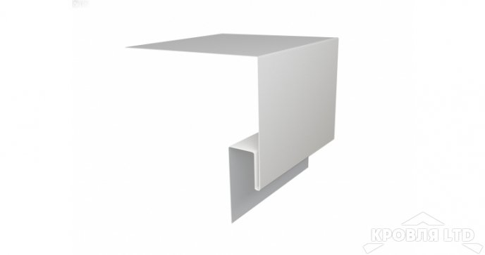 Планка околооконная сложная 200x50, Полиэстер RAL 9003 сигнальный белый, толщина 0,45