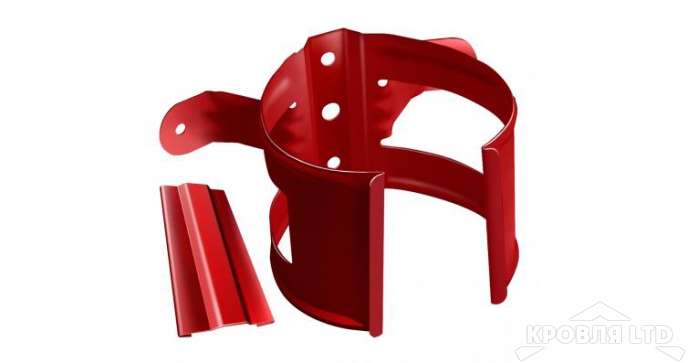 Кронштейн трубы на дерево Грендлайн 90мм RAL 3011 коричнево-красный