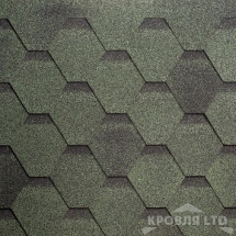 Гибкая черепица Шинглас серия Оптима коллекция Соната цвет Зеленый