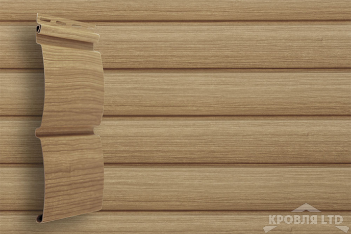 Сайдинг виниловый   GL Tundra Блок хаус трехслойный клен  3,0 м