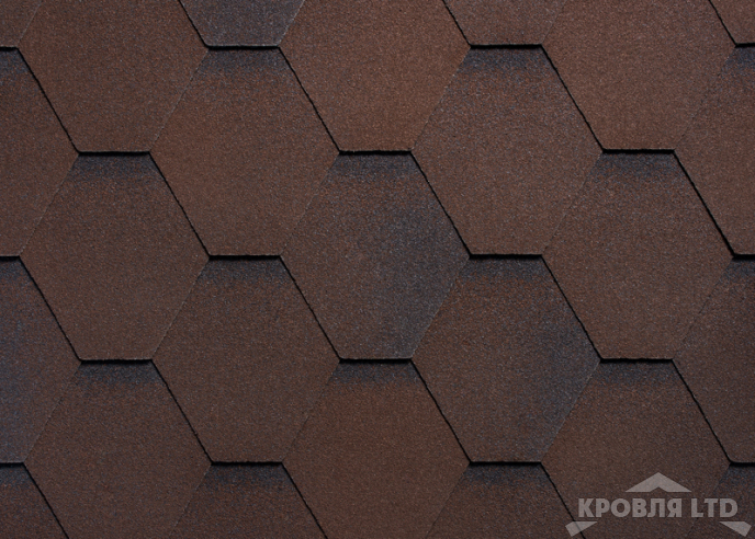 Гибкая черепица Ruflex  серия Стандарт коллекция Sota mint цвет Коричневый