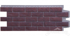 Фасадная панель Grand Line "Состаренный кирпич" Design Plus кофе с темно-бежевым швом