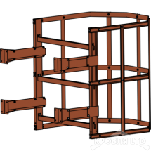 Пожарная лестница Универсальная Rofsystems П1-2, Дуга экрана 800 мм Полиэстер RAL Цвет RAL 8004 Коричневая медь, 1,05 м