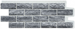 Фасадная панель Grand Line Колотый камень Design Plus гранит с белым швом