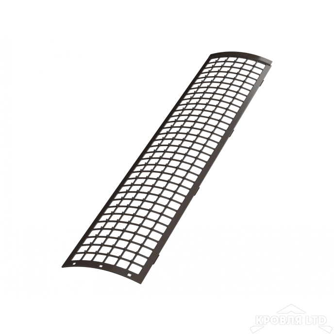 ТН ПВХ D125/82 ММ РЕШЕТКА ЖЕЛОБА ЗАЩИТНАЯ 0,6М  ТЕМНО-КОРИЧНЕВЫЙ  Rall 8019