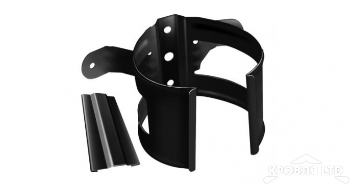 Кронштейн трубы на дерево Грендлайн 90мм RAL 9005 черный