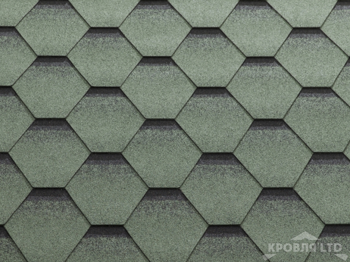 Гибкая черепица Катепал Коллекция Katrilli цвет Зелень моховая
