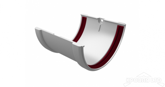 Соединитель желобов ПВХ Grand Line 120/87 Ral 9003 Белый