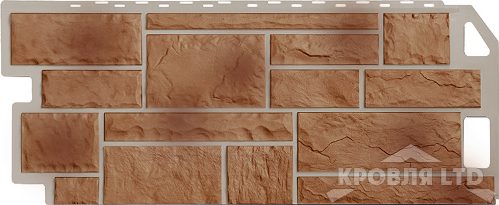Фасадная панель FineBer Камень Терракотовый
