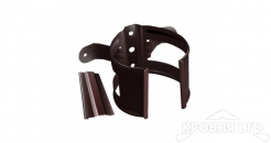 Хомут трубы металлический на дерево GL ПВХ 120/87 Ral 9003 Белый