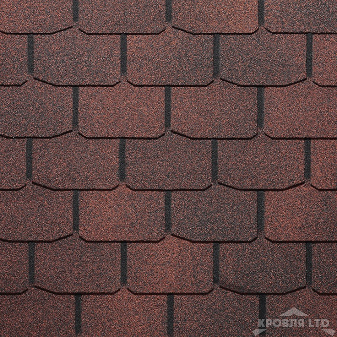 Гибкая черепица Дёке серия PREMIUM коллекция Цюрих цвет Чили