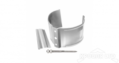 Хомут трубы металлический на камень GL ПВХ 120/87 Ral 9003 Белый