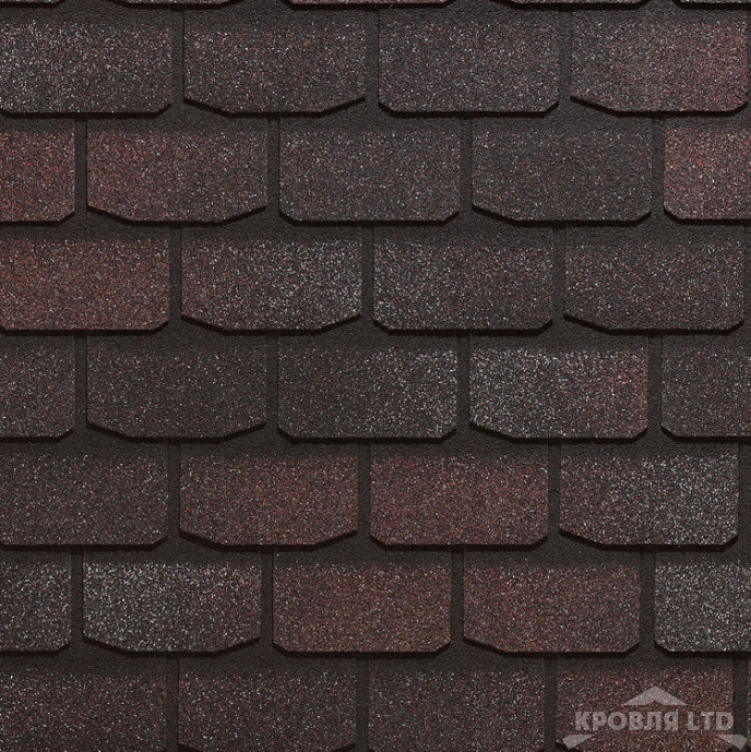Гибкая черепица Дёке серия PREMIUM коллекция ЖЕНЕВА цвет Изюм
