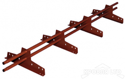 Снегозадержатель Roofsystems серия EСONOM d-25 EURO, Полиэстер RAL 3009красная окись, 3м